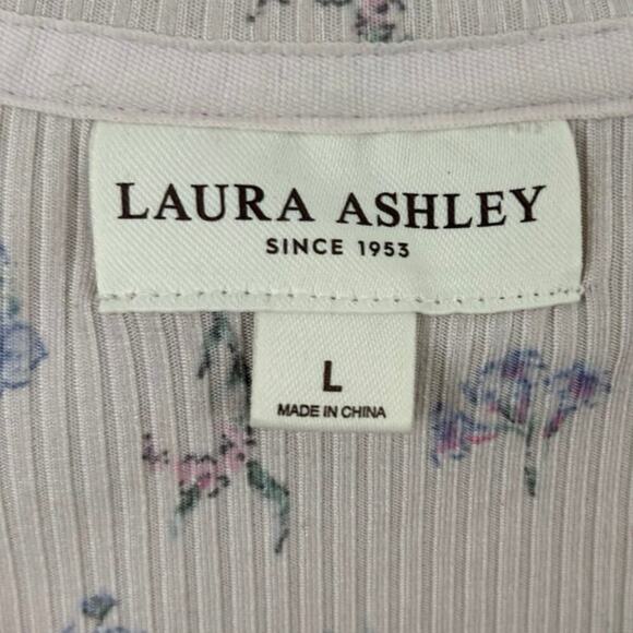 Laura Ashley Women Short Sleeve T-shirt Sleep Gown Top Pajamas Pink Size Large - Picture 3 of 7